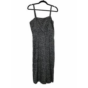 Anthropologie Hutch Stassi Black White Spotted Jumpsuit Size 4 Petite